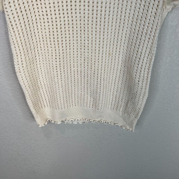 31 Phillip‎ Kim Women's Eyelet Crewneck T-Shirts Short Sleeve Cream Size XS - Picture 5 of 12